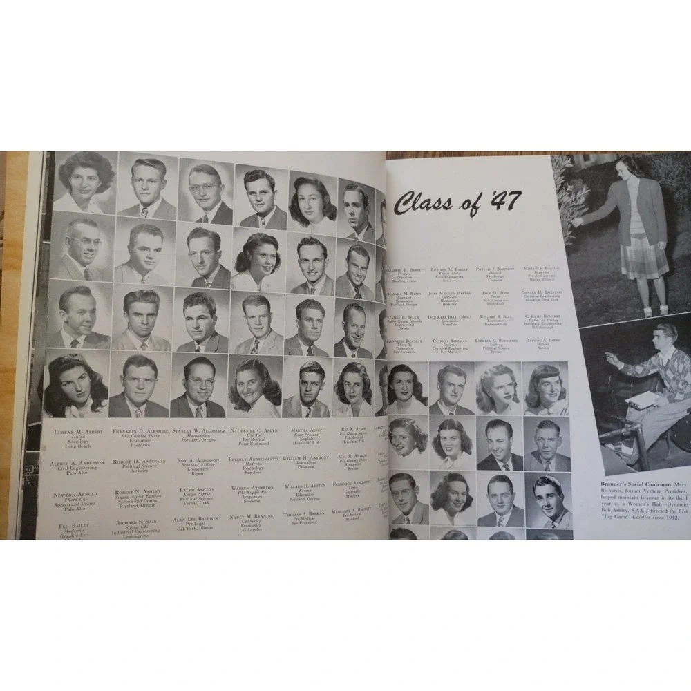 Stanford University The Quad Yearbook Annual 1947 Hardback - Very Good